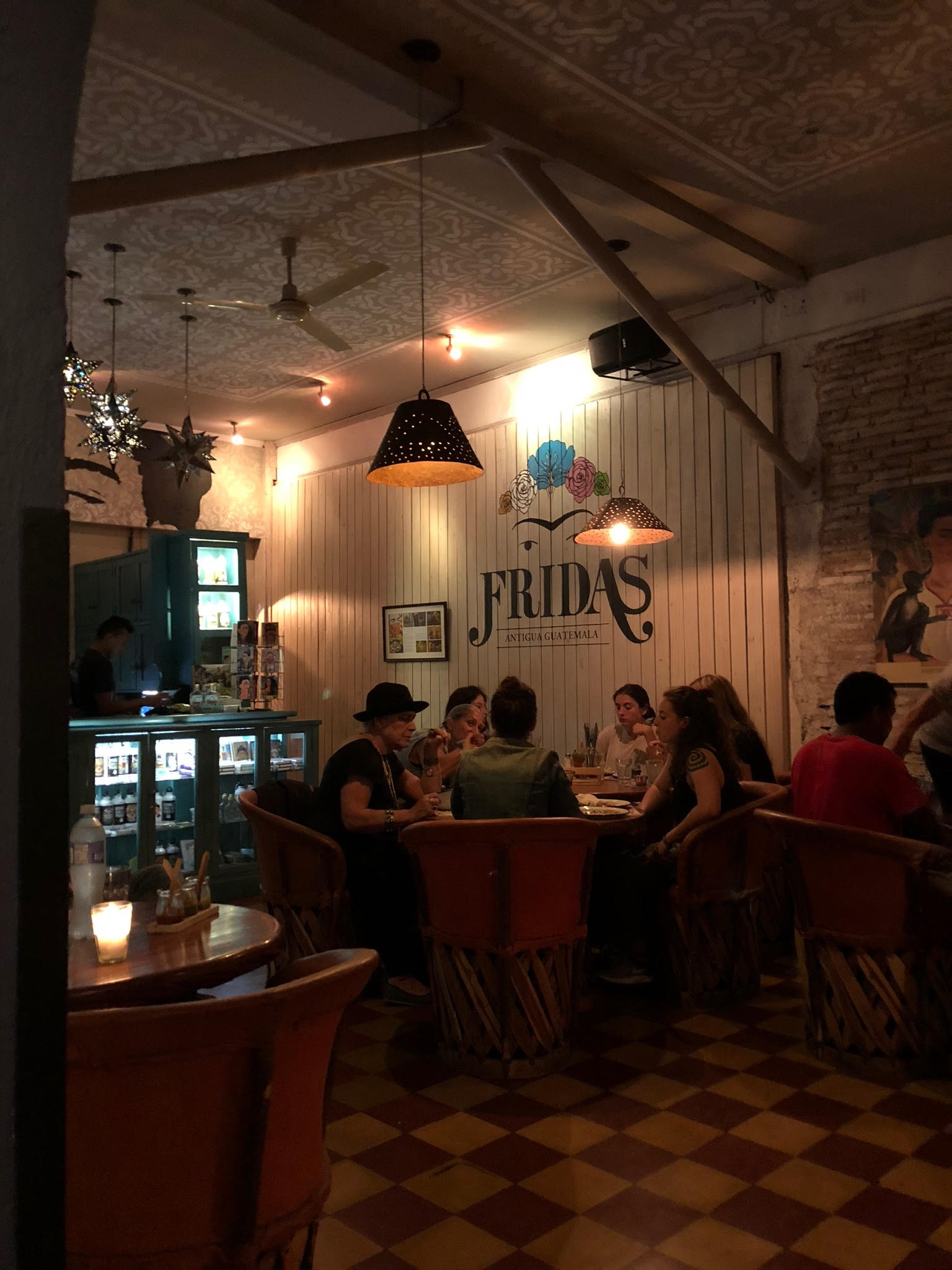 Interior of Frida's, a Mexican restaurant