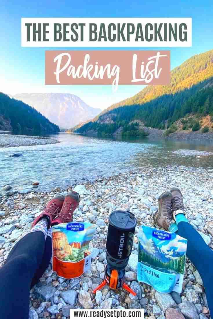 The Best Backpacking Packing List Pinterest Image
