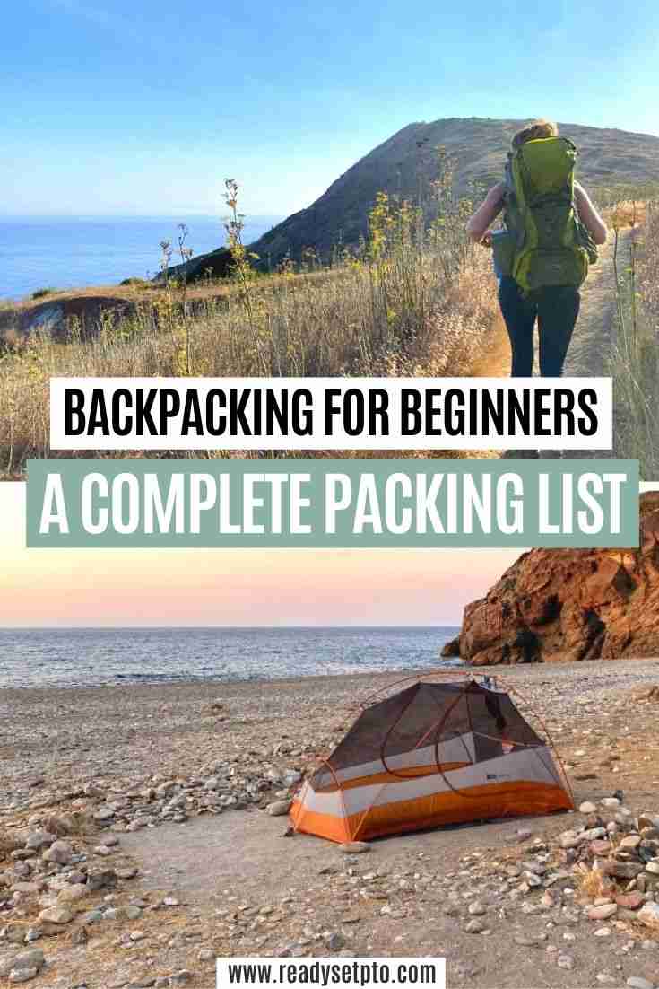 Backpacking for Beginners: A Complete Packing List | Pinterest Image